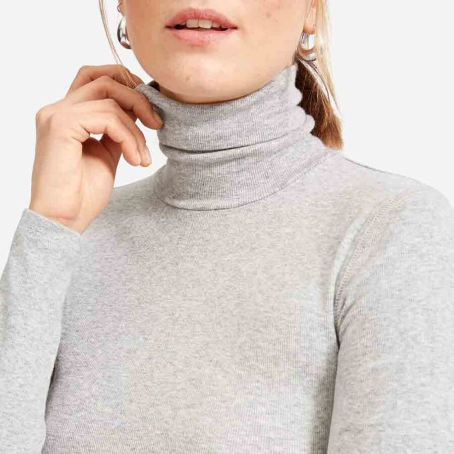 Micro Rib Stone 003 Basic Micro Rib Turtleneck – emeriez.com